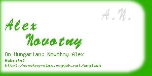 alex novotny business card